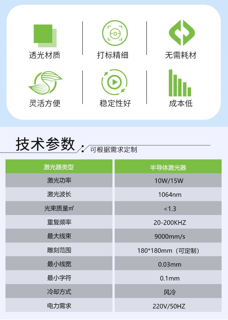 端泵激光打標機，透光材料激光打標機，端面泵激光打標機廠家，端泵激光打標機多少錢-鑫鐳激光